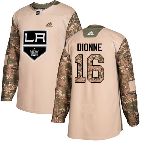 Adidas Kings #16 Marcel Dionne Camo Authentic Veterans Day Stitched NHL Jersey